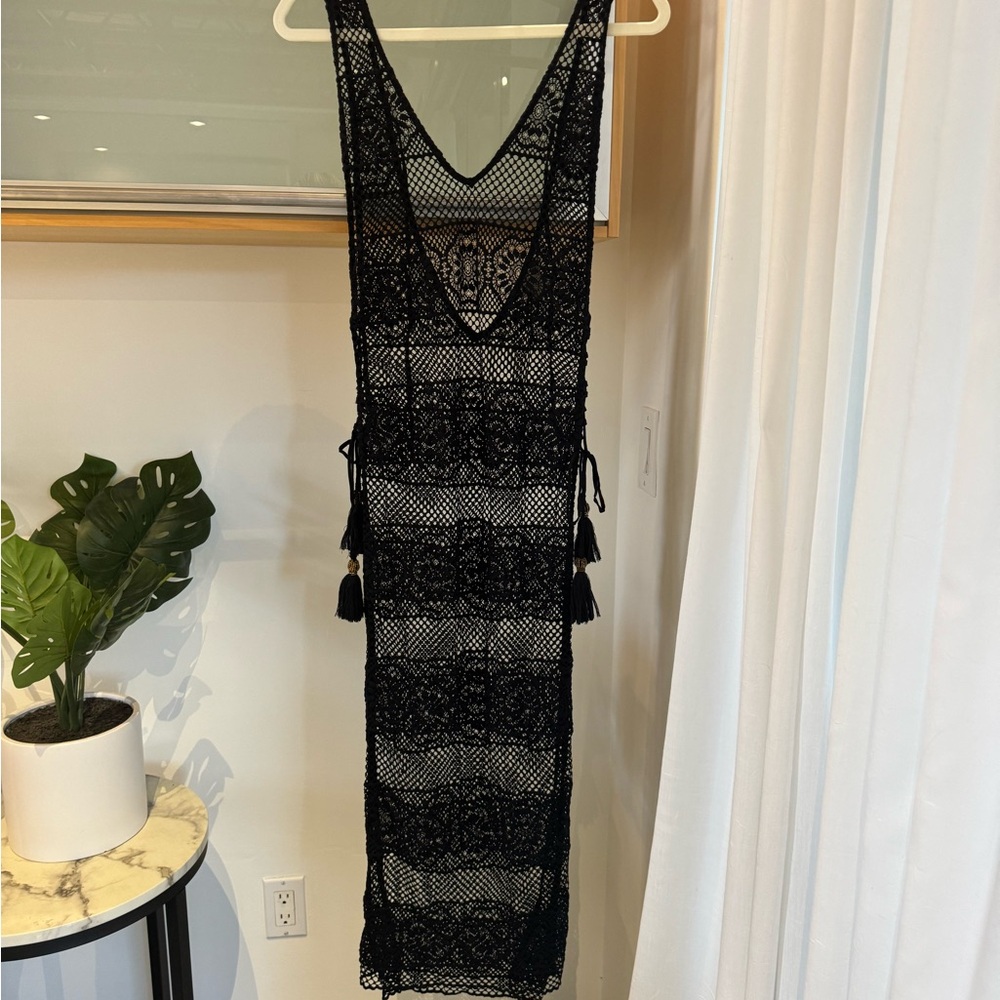 PQ Swim Black Lace Swim Coverup
